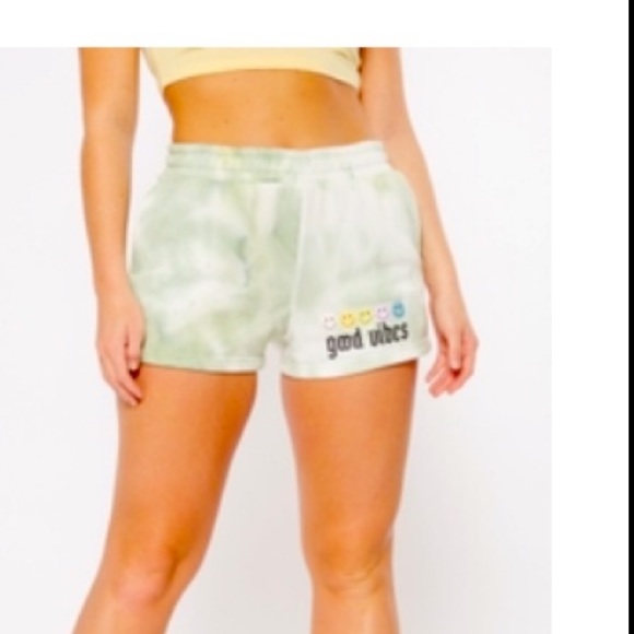 Rue21 Pants - Green Tie Dye Good Vibes Graphic Sweat Shirts